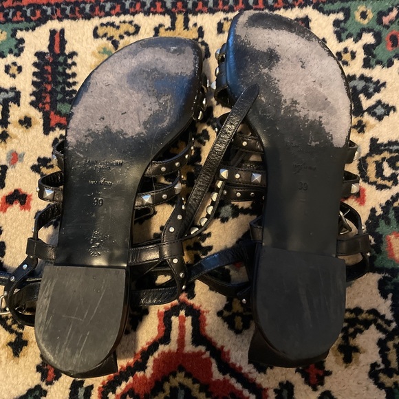 YSL Black Gladiator Sandals - Picture 6 of 6